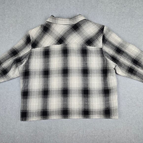 The North Face Jacket Mens Size XXL Black Plaid Heavyweight Shacket Snap Buttons - Picture 9 of 16